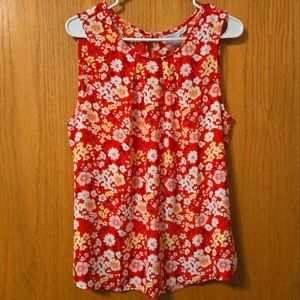 NWT 41 Hawthorn Red Floral Tank